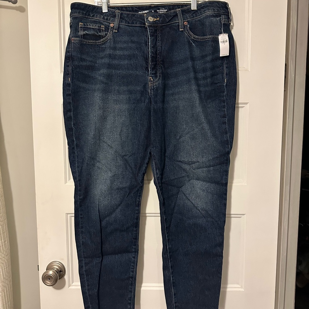 Old Navy Women’s Dark Blue OG Straight Jeans